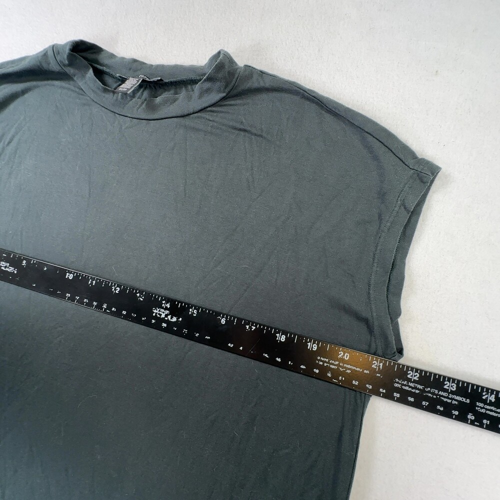 Eileen Fisher Sleeveless Mock Neck Top TENCEL Lyocell Dark Green Women's Size XS - Picture 6 of 9